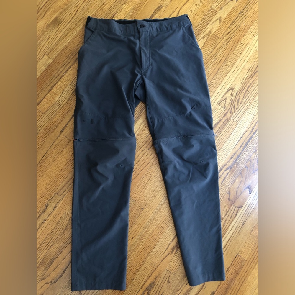 The North Face Men's Dark Gray Convertible Pants Sz 36